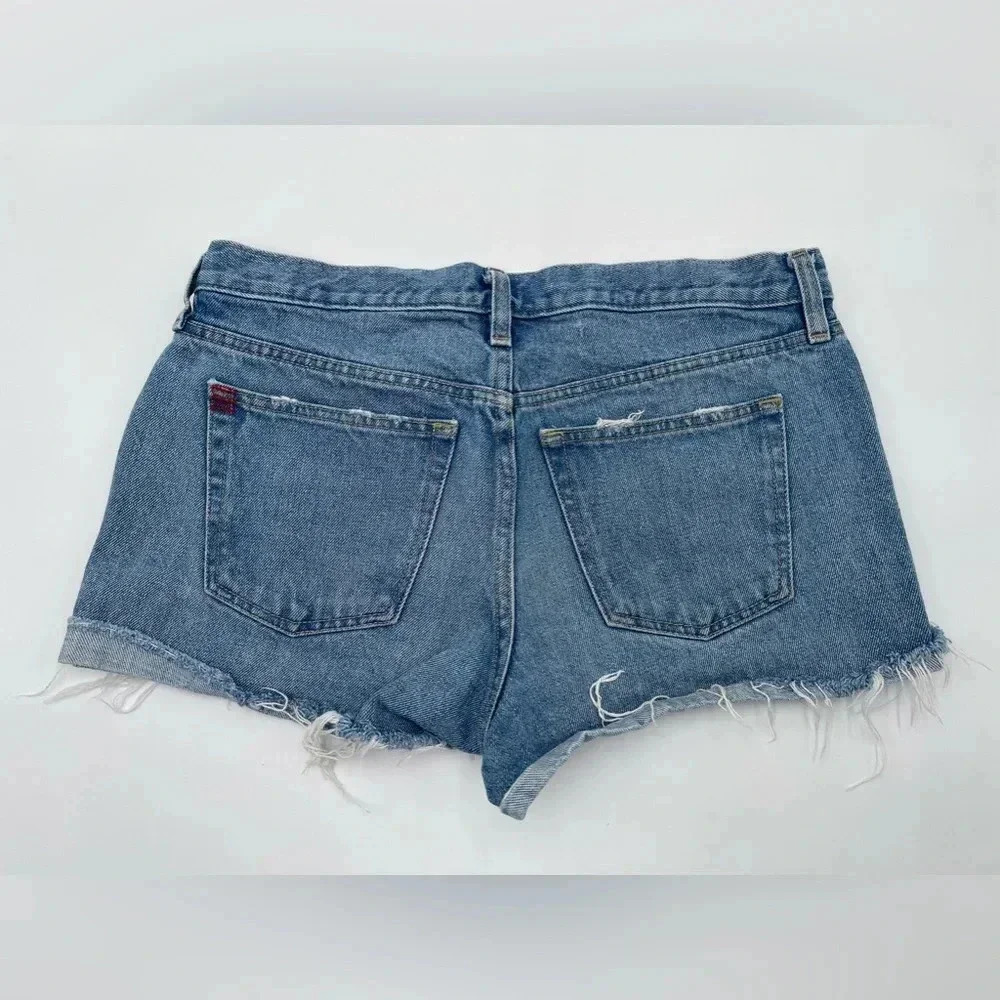 BDG Urban Outfitters Women’s Size 29 High Waisted Denim Shorts Raw Hem Cheeky - Picture 3 of 10